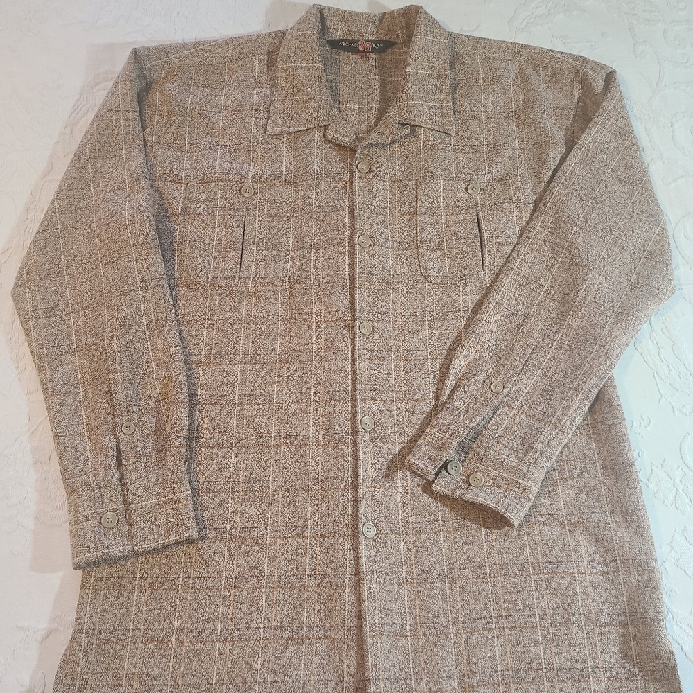 Vintage Michael Irvin 88 Tweed button down XXL